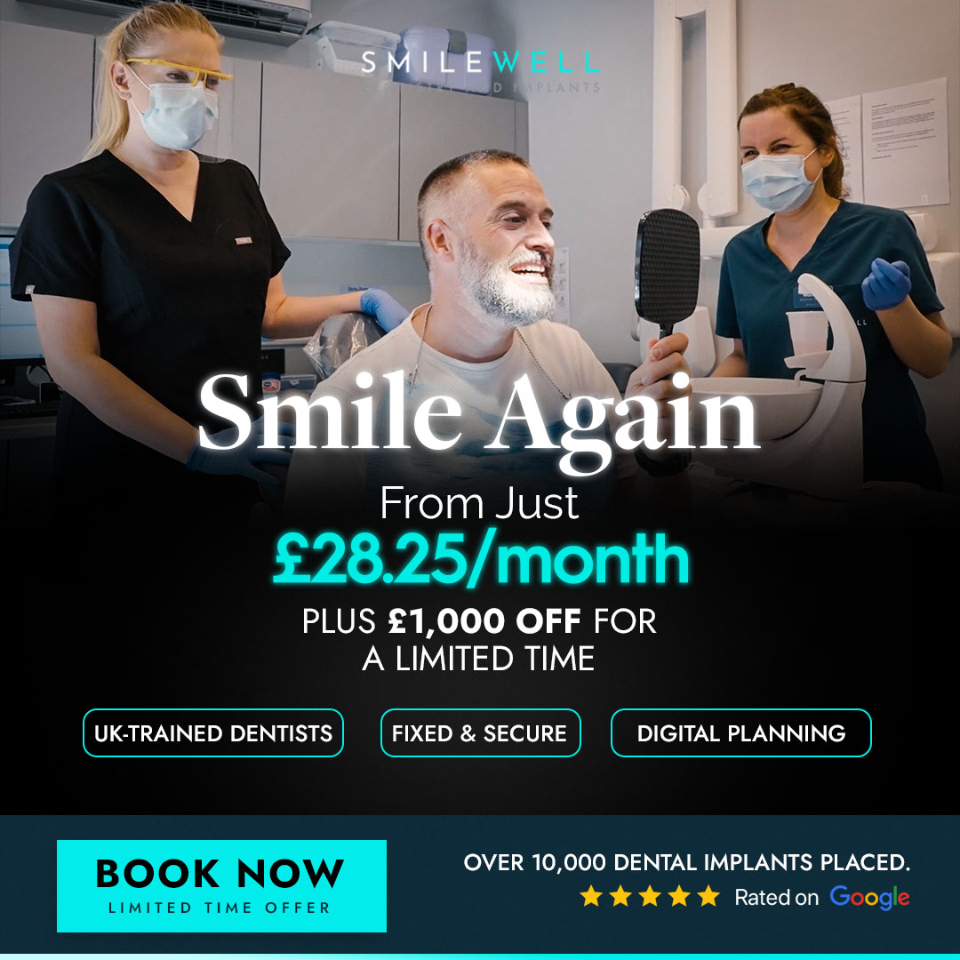 Smilewell Dental single implants advertised offer