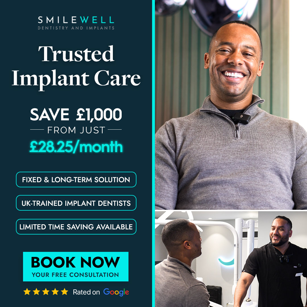 Smilewell Dental single implants advertised offer